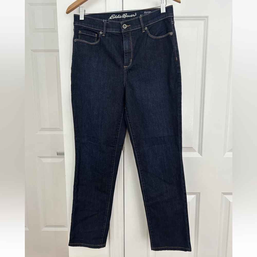 Eddie Bauer Women's Dark Indigo Straight Leg Jeans